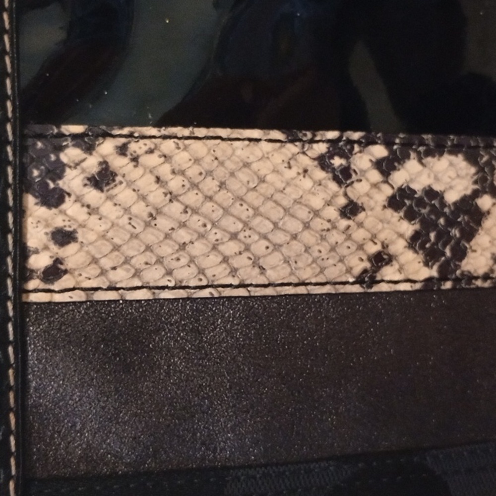 Coach Signature Black Python Embossed Crossbody - image 4